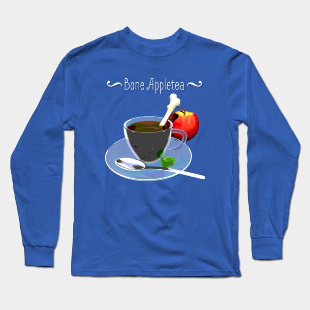 Bone Appletea! Long Sleeve T-Shirt by CCDesign